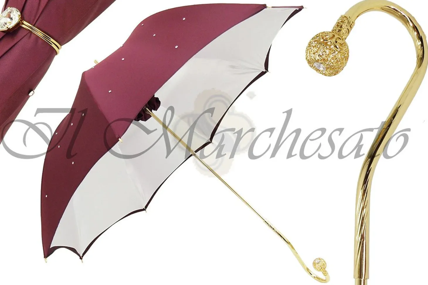 Burgundy Luxury Women's Umbrella