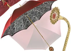 Burgundy shimmering with internal lace design