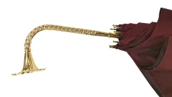 Burgundy shimmering with internal lace design