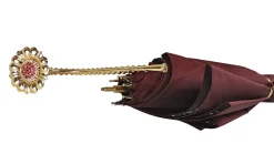 Burgundy shimmering with internal lace design