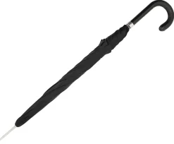 Classic Gentlemen's Black Umbrella With Leather Handle