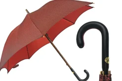 Classic men's umbrella with leather handle
