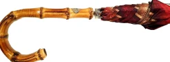 Classic Striped Men's Umbrella - Bamboo Handle - New Exclusive Design Best Quality handcrafted in Italy