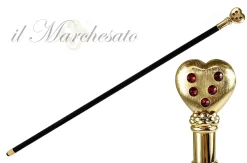 Collectible stick with 24K goldplated heart
