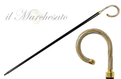 Collectible Walking stick embellished with Acquamarine crystal