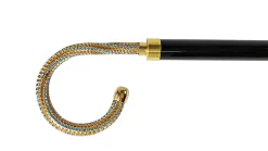 Collectible Walking stick embellished with Acquamarine crystal