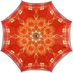 Cream and red umbrella with exclusive design