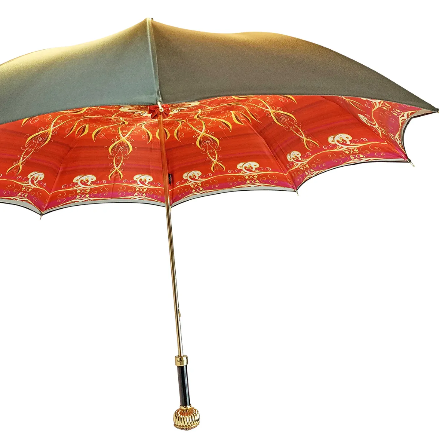 Cream and red umbrella with exclusive design