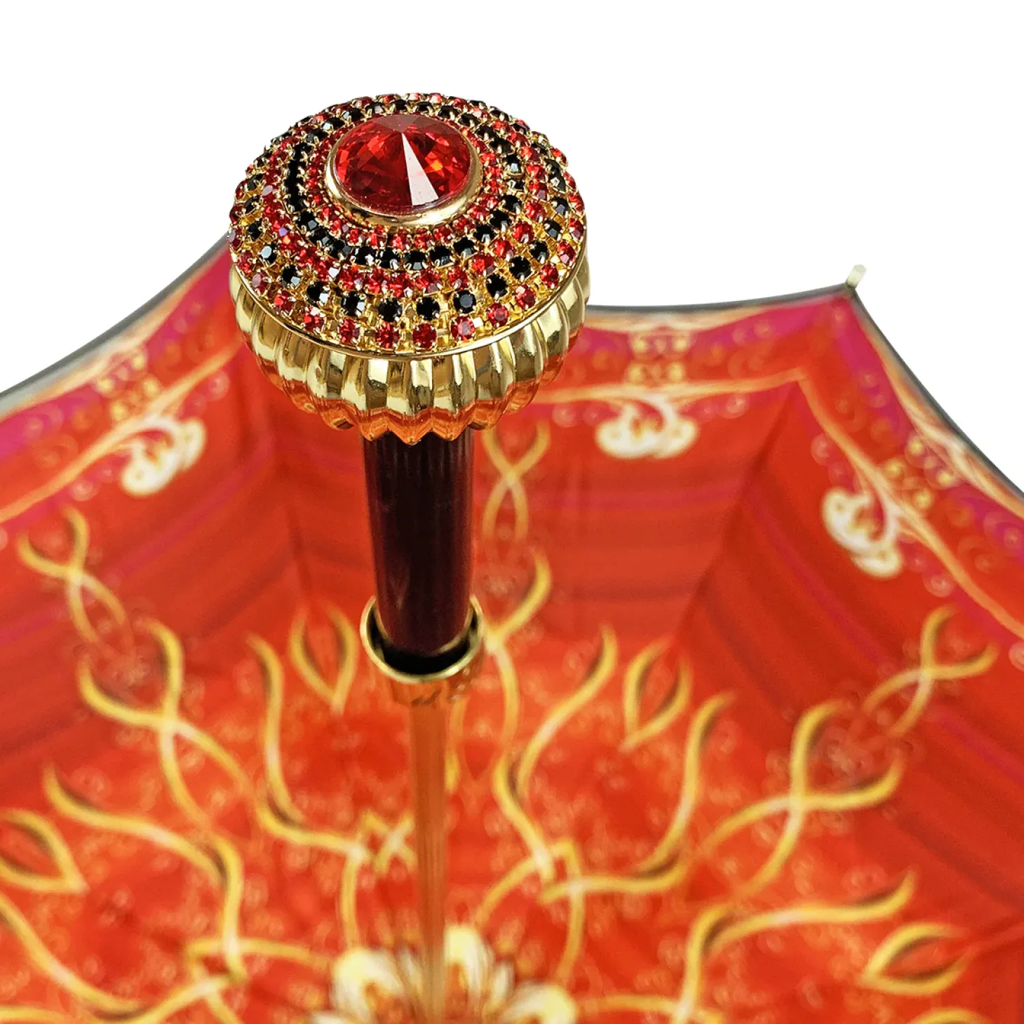 Cream and red umbrella with exclusive design