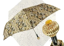 Cream paisley design with yellow stone