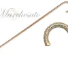 Crook Walking Cane Encrusted with Aquamarine crystals