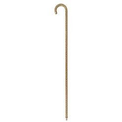 Crook Walking Cane Encrusted with Emerald crystals