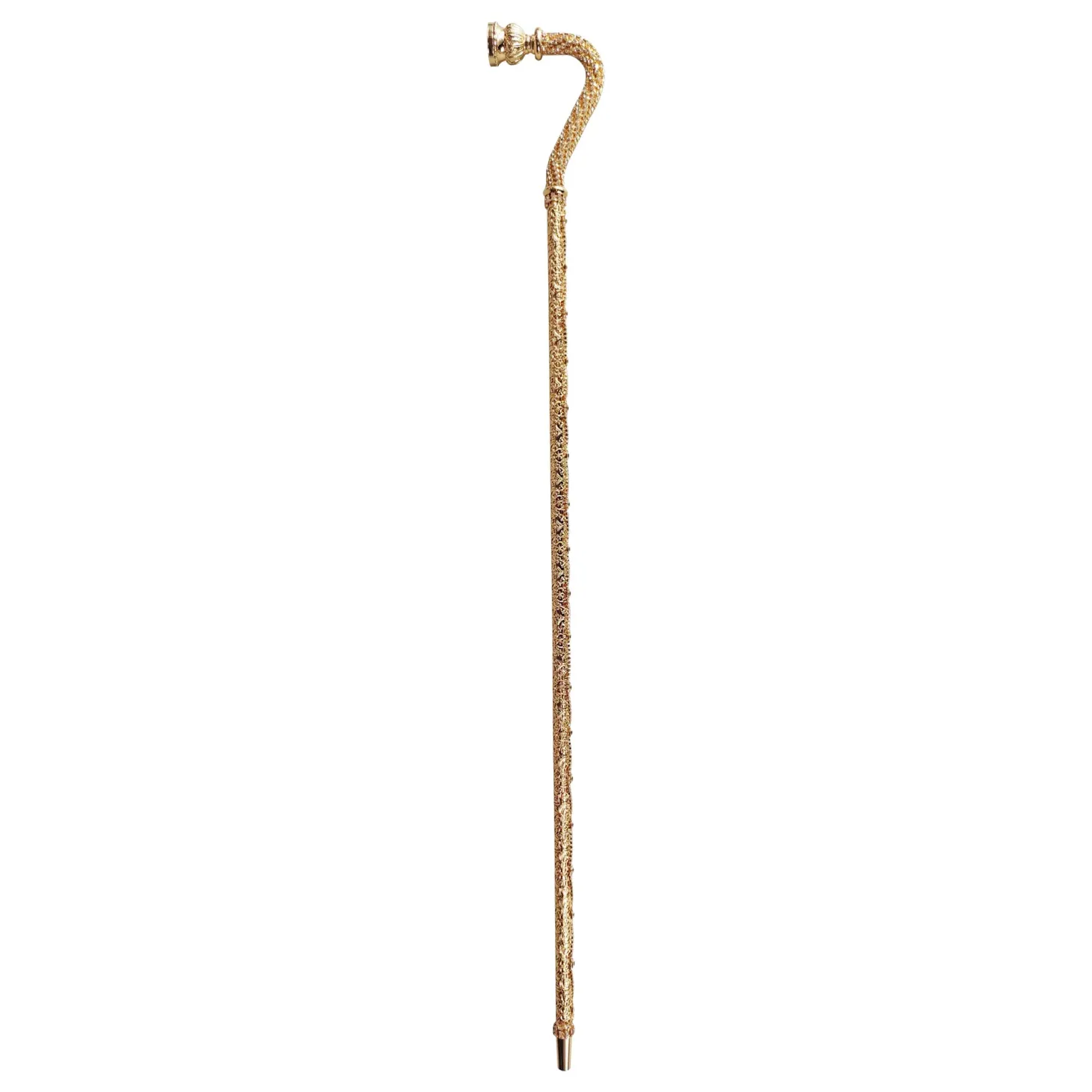 Crook Walking Cane Encrusted with white crystals