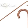 Crook Walking Cane Encrusted with Amethyst crystals