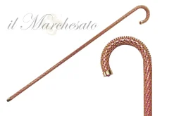 Crook Walking Cane Encrusted with Amethyst crystals
