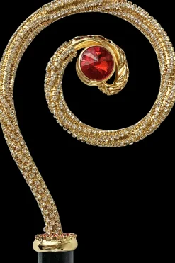 Curl Walking stick with crystals