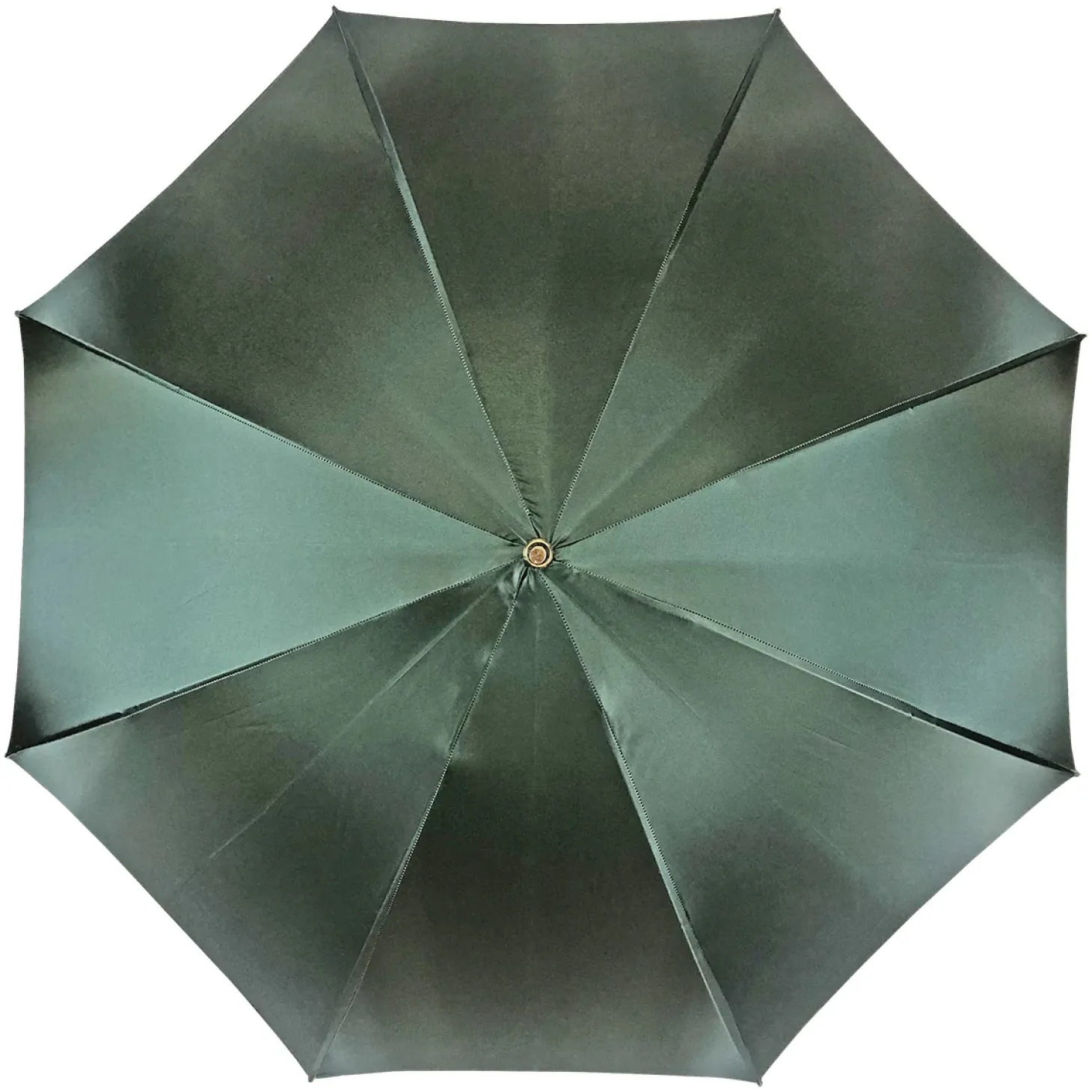 Dark green umbrella with roses and cream knob