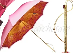 Double Canopy Ladies Umbrella - Designed By " il Marchesato" Fuchsia women umbrella