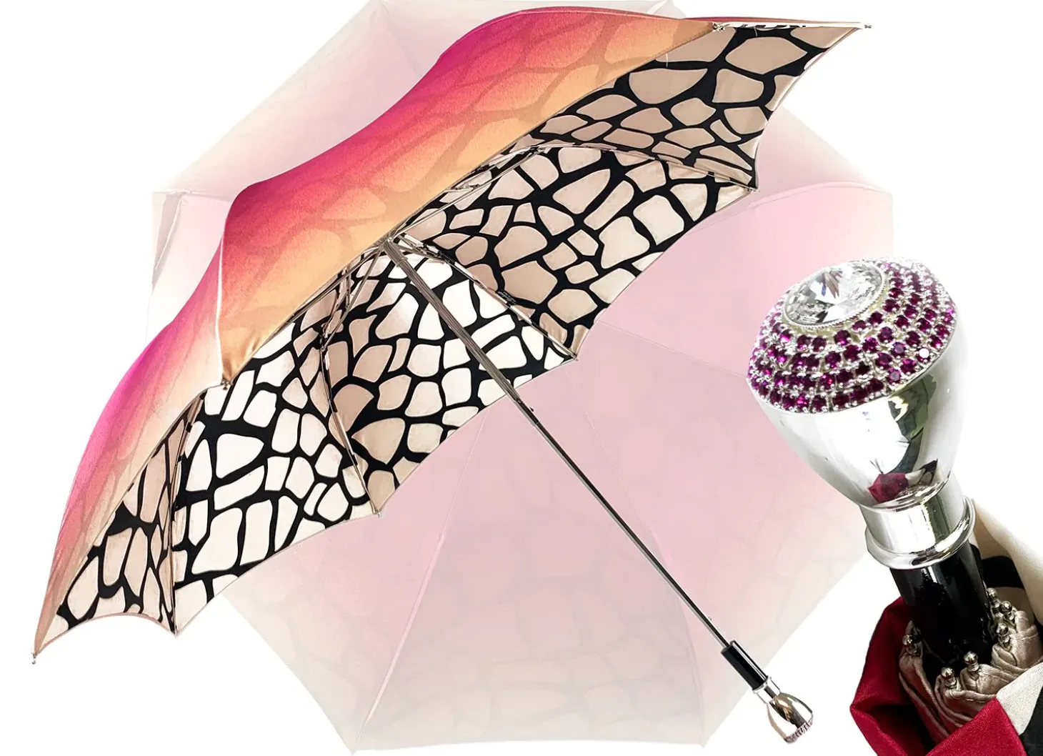 Double canopy umbrella with Magenta and exclusive design