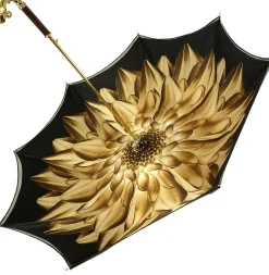 Double Cloth Gold Shaded Dahlia Umbrella