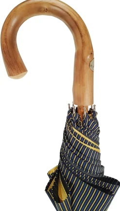 Double Cloth Men's Umbrella - Multicolored Striped Design