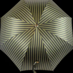 Double Cloth Men's Umbrella - Dark green striped Design