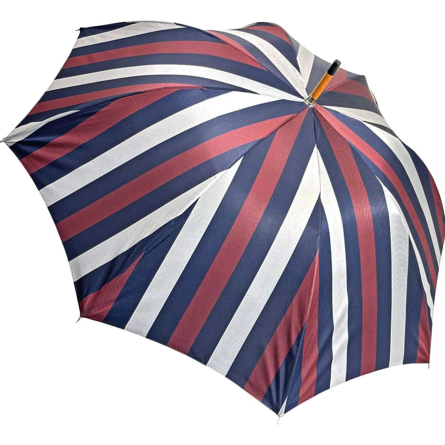 Double Cloth Men's Umbrella - Grey and Striped Design