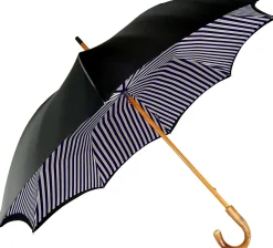 Double Cloth Men's Umbrella - Blue Striped Design