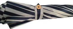 Double Cloth Men's Umbrella - Blue Striped Design