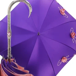 Double Cloth Purple Umbrella - Italian Elegance