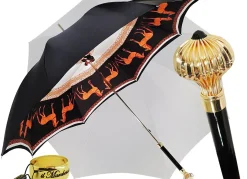 Double Cloth Women's Umbrella with Printed Horses Design