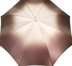 Double Cloth Women's Umbrella with Printed Rose Design