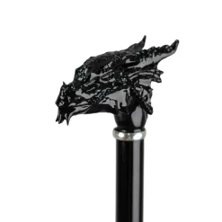 Dragon’s Fury: Black Umbrella with Fierce Dragon Handle