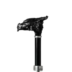 Dragon’s Fury: Black Umbrella with Fierce Dragon Handle
