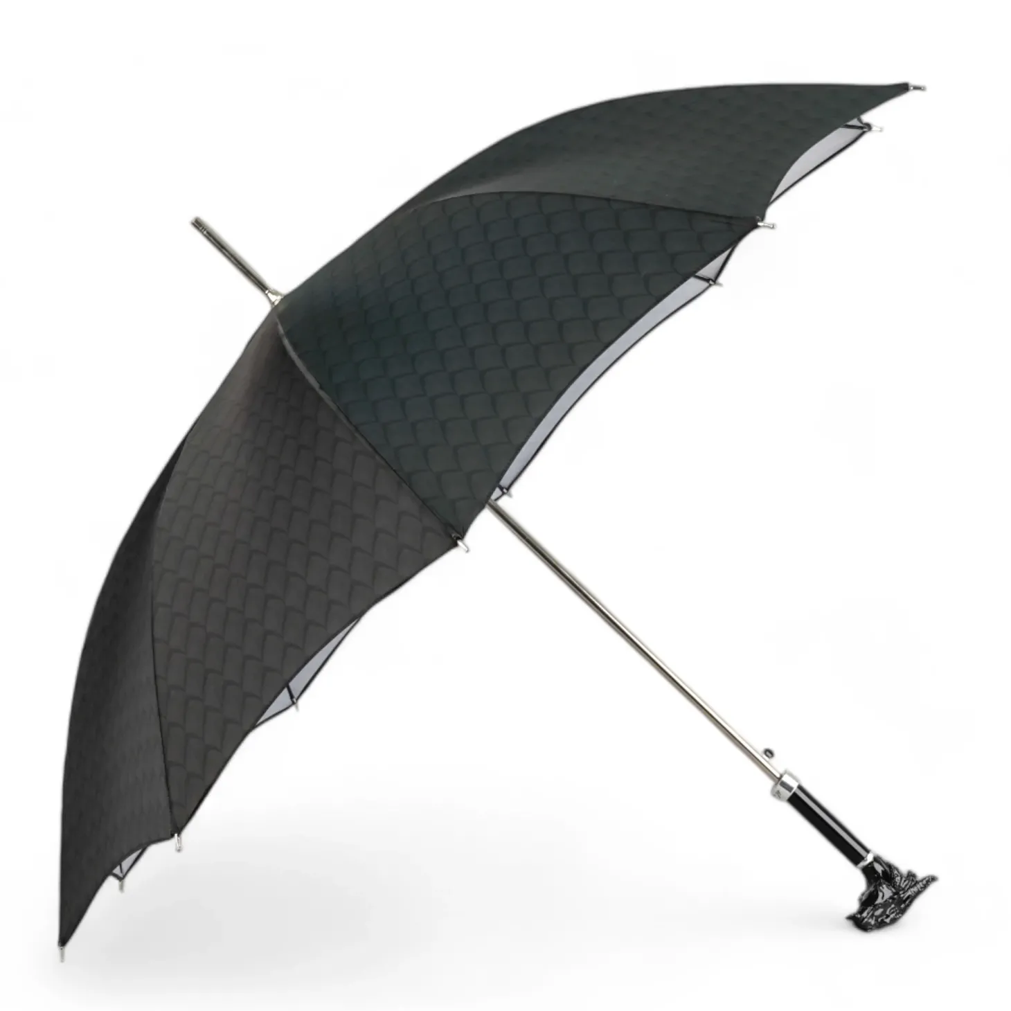 Dragon’s Fury: Black Umbrella with Fierce Dragon Handle