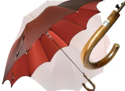 Elegant Burgundy Dot's Umbrella