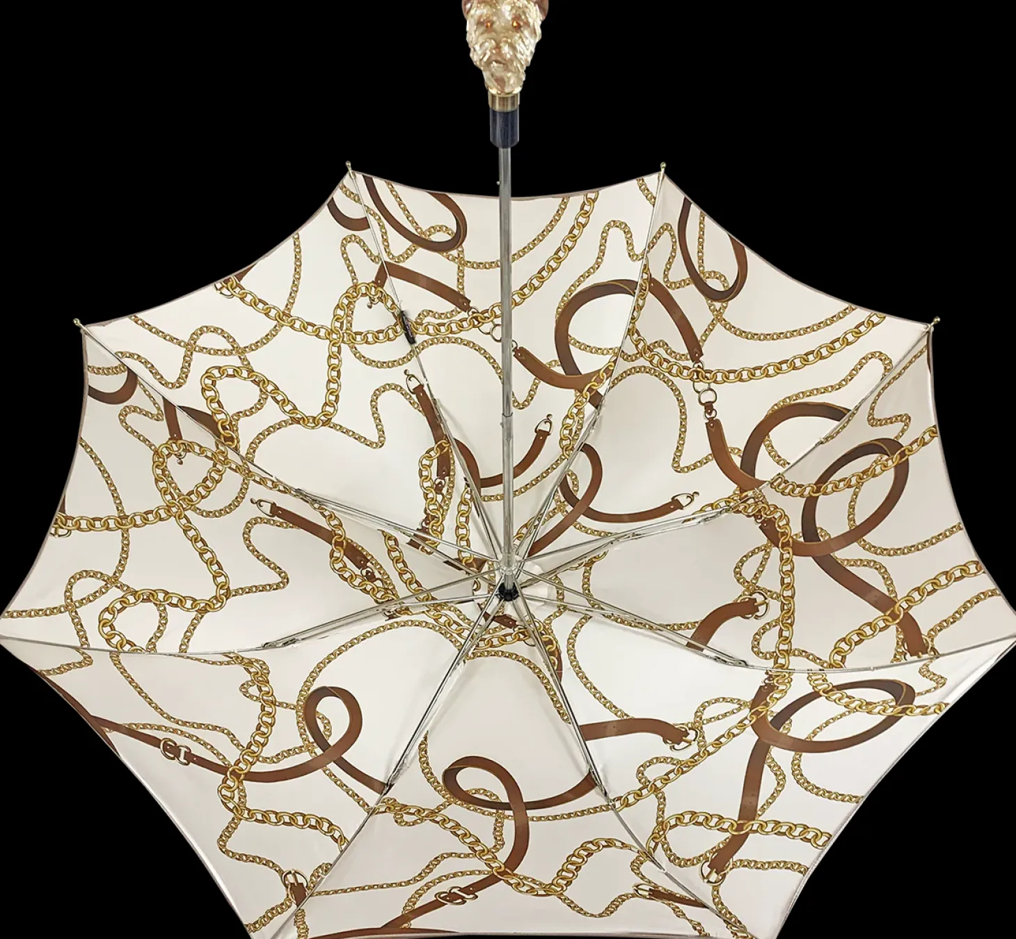 Elegant cream with enamelled dog