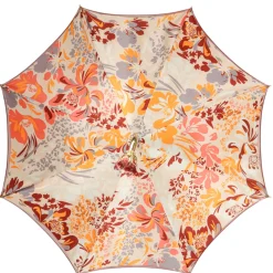 Elegant Floral Umbrella with Exquisite Red Flower Handle