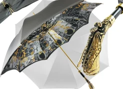 Elegant handcrafted umbrella with dragonfly