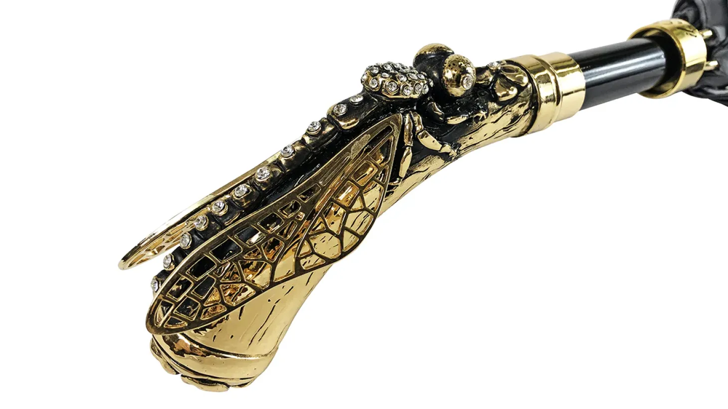 Elegant handcrafted umbrella with dragonfly