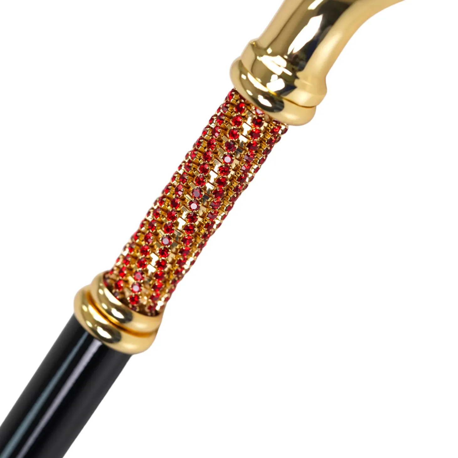 Elegant Italian Craftsmanship: Luxury Walking Cane with 24K Gold Plati