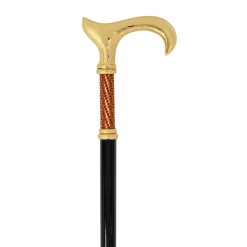 Elegant Italian Craftsmanship: Luxury Walking Cane with 24K Gold Plati