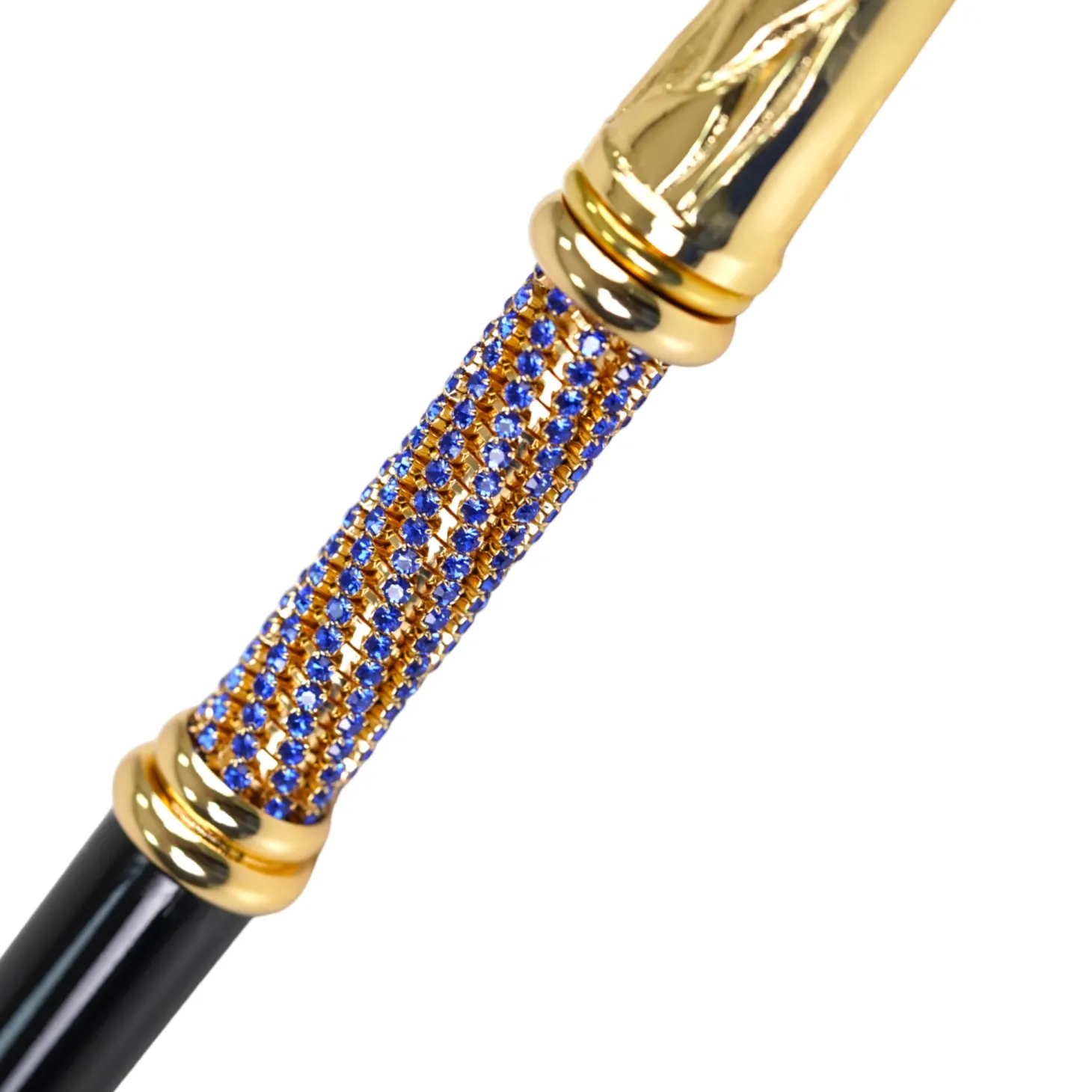 Elegant Italian Craftsmanship: Luxury Walking Cane with 24K Gold Plati