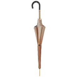 Elegant ladies umbrella with black and brown flowered design