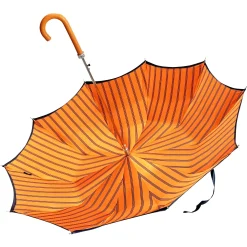 Elegant Man's umbrella with orange ostrich leather handle