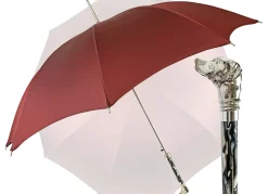 Elegant men's umbrella with silverplated Labrador