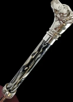 Elegant men's umbrella with silverplated Labrador