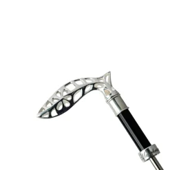 Elegant men's umbrella with silverplated 925 handle