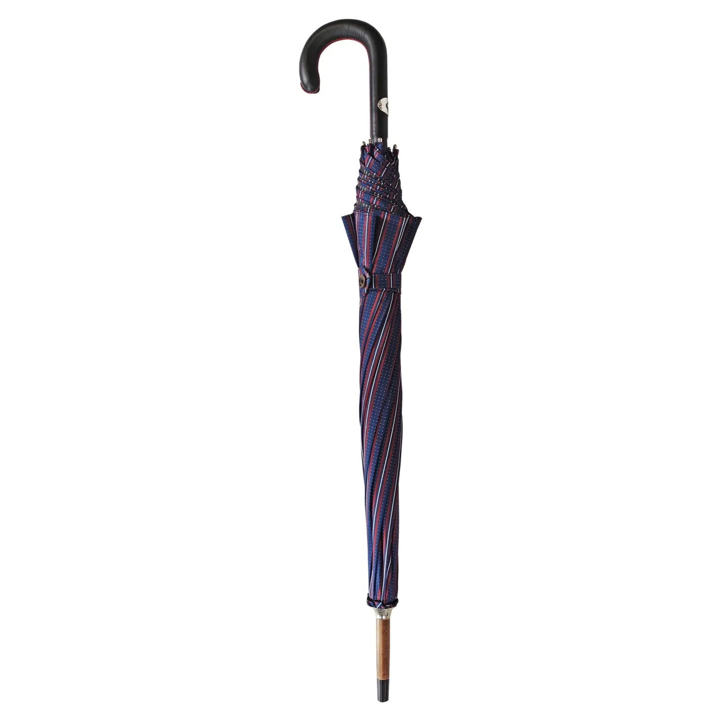 Elegant Men's umbrella with black leather handle