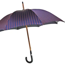 Elegant Men's umbrella with black leather handle